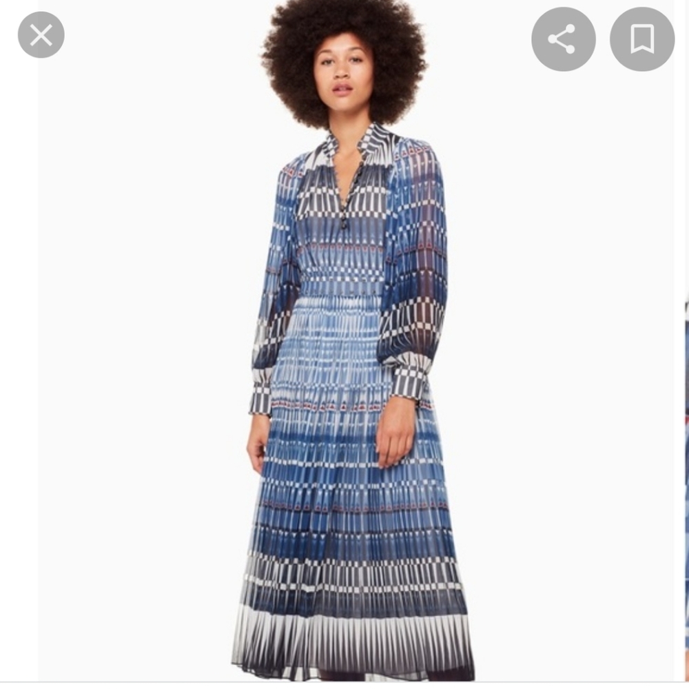 Kate Spade Madison Ave Deco Delaney Midi Dress
